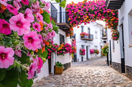 Romantic Alley in Spanish Village, an Architecture Photo by Virgo Studio