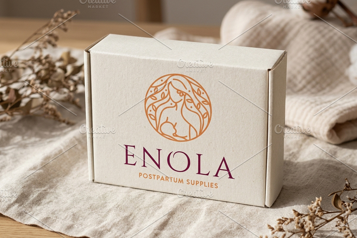Mother lactating baby Newborn Logo, a Branding & Logo Template by Enola99d (Photo 1 of 3)