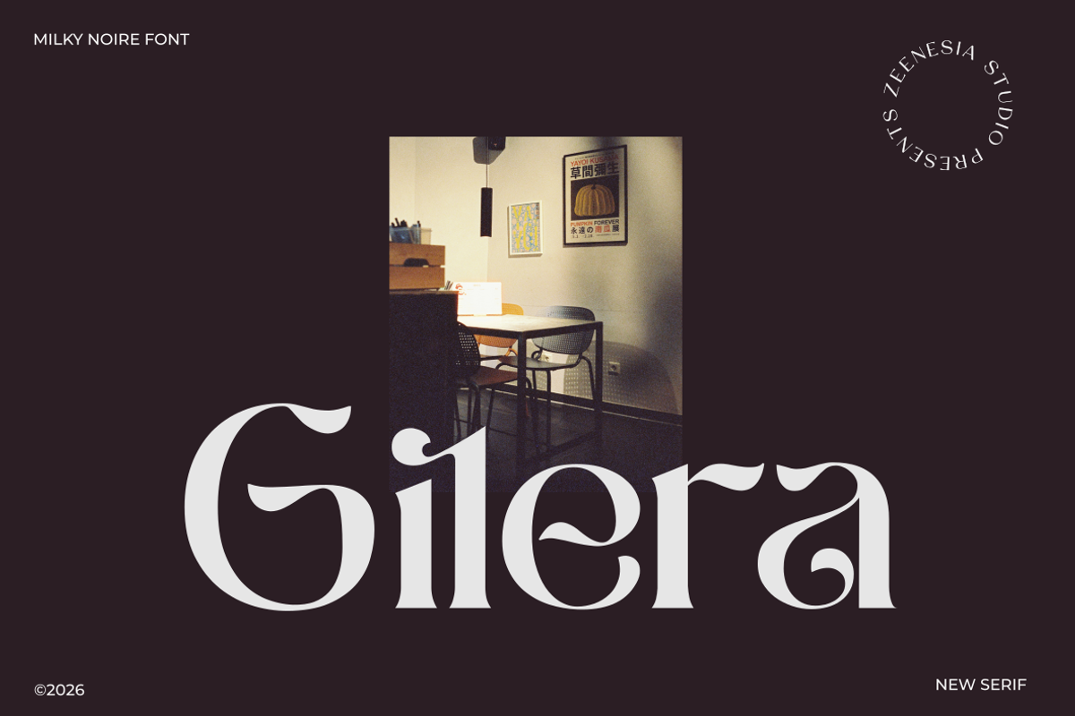 Milky Noire, a Serif Font by zeenesia (Photo 11 of 14)