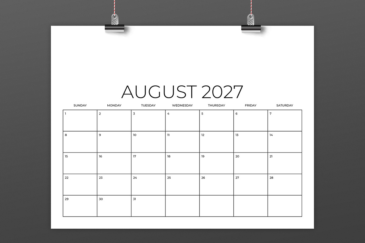 2027 8.5x11 Inch DIY Calendar preview 5
