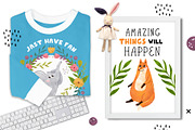 Funnybear & Funnydeer - Duo font, a Script Font by JuliyArt (Thumbnail 7 of 11)