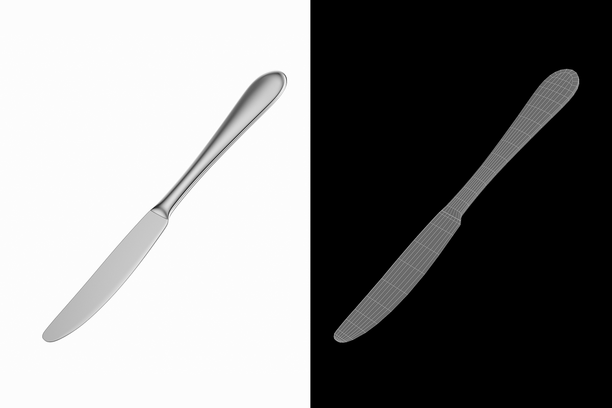 Table Dinner Knife Common Cutlery, an Object 3D Model by VK Studio (Photo 2 of 6)