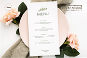Green Floral Menu Set Templates, a Stationery Template by Paraná Studio (Thumbnail 1 of 9)