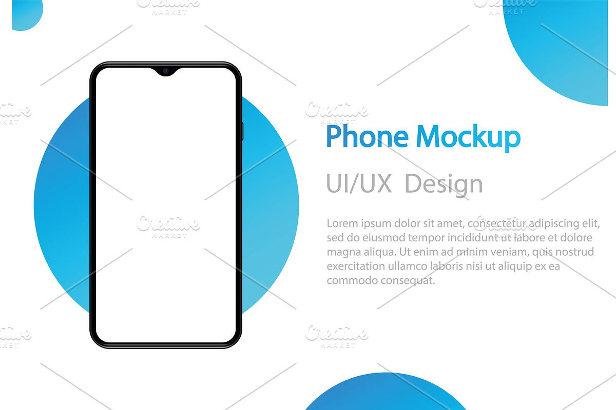 Realistic smartphone mockup, a Technology Illustration by Vector Creator