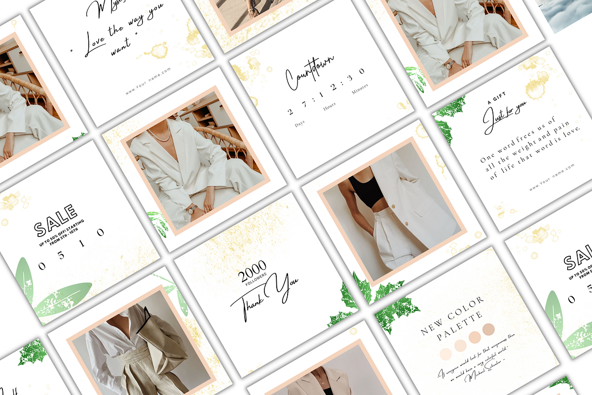 Instagram Template Grid, a Social Media Template by Meoww_Design (Photo 4 of 6)