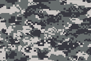 Grey Digit Camoflage Pattern Vector