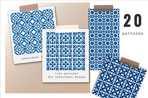 Set Of 50 AZULEJO TILES Templates