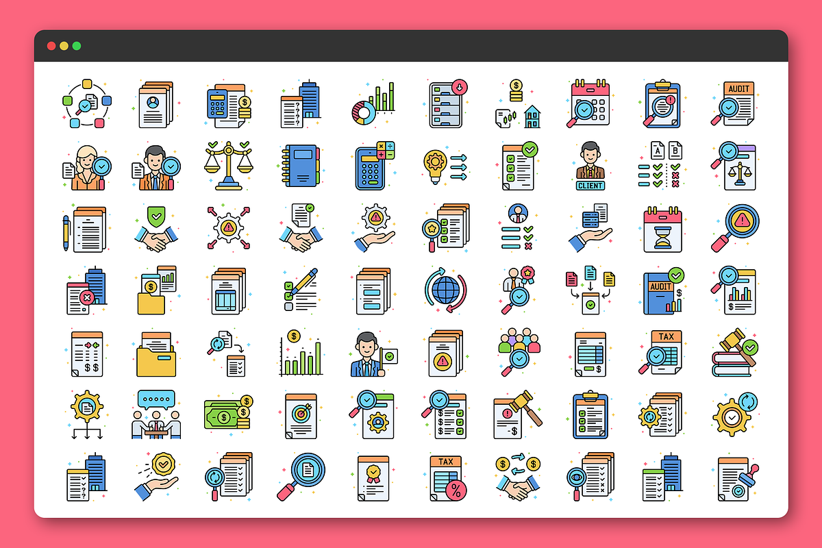 70 Audit Icons, a Solid Icon by Flat Icons (Photo 2 of 7)