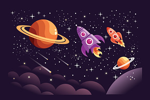 Space Objects Illustration Set