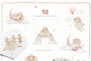 Sheep watercolor illustrations, an Animal Illustration by Fedulova Art (Thumbnail 9 of 14)