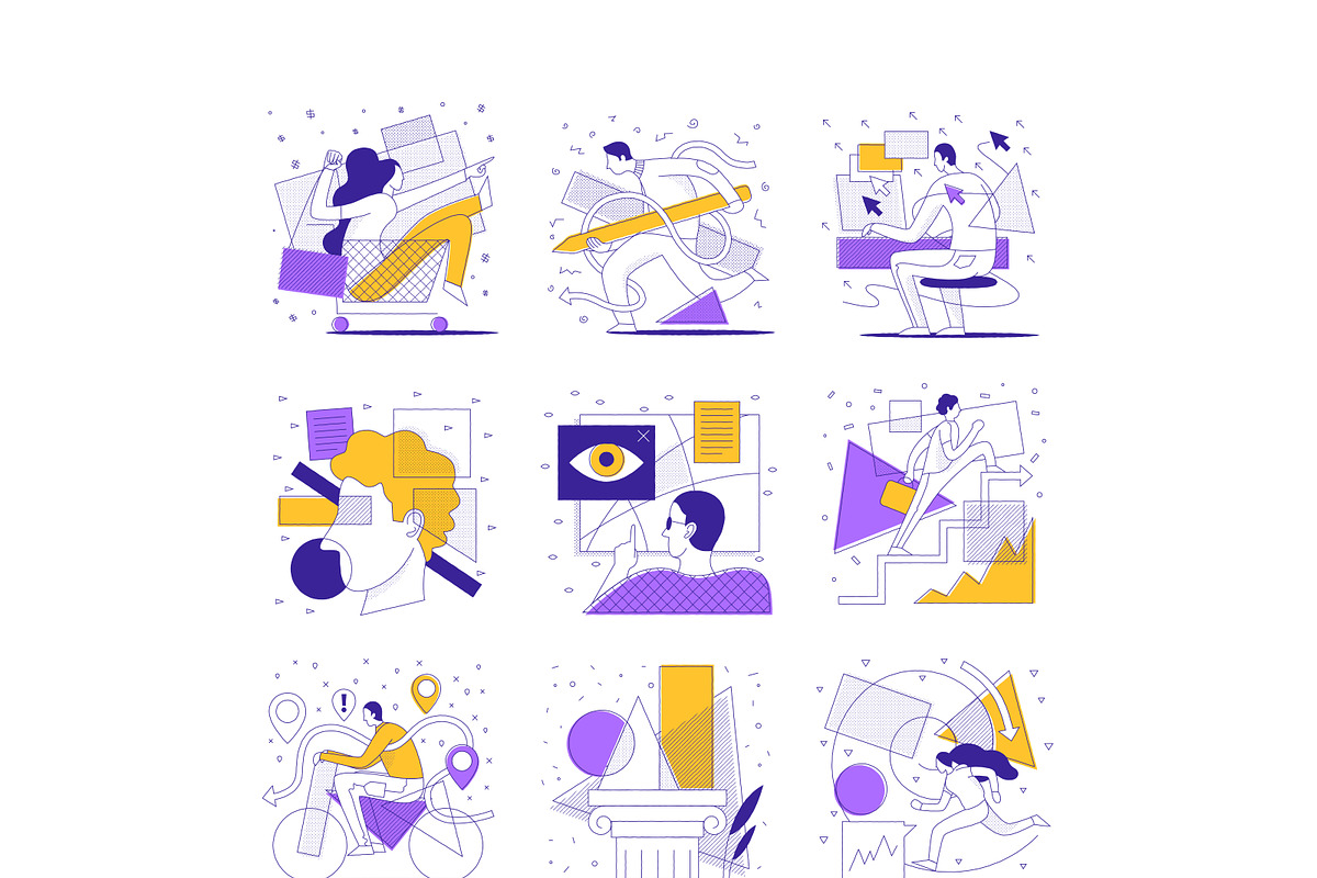 Polydrome - Dynamic illustration set, an Illustration by Growww (Photo 5 of 5)