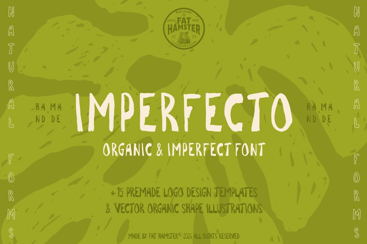 Imperfecto organic & natural font, a Handwritten Font by Fat Hamster (Photo 1 of 13)