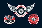 motorcycle badge vintage bundle, a Branding & Logo Template by grindstudio (Thumbnail 3 of 3)