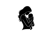 50 Mother and Baby Love Silhouette S, an Illustration by Designs_River (Thumbnail 5 of 51)