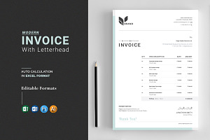 Minimalist Invoice with Letterhead