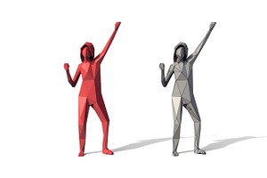 Low Poly Posed People Pack 6