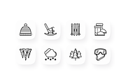 Winter 16 Thin Line Icons Set, an Outline Icon by Alex Blogoodf (Thumbnail 4 of 5)