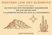 Western Line Art Elements, an Object Graphic by Brian Ritter Design (Thumbnail 2 of 8)