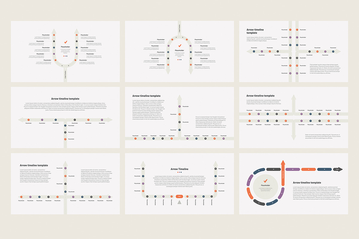 Timeline Arrow Templates PowerPoint, a Presentation Template by HiSlide.io (Photo 3 of 5)