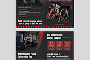 Red Gym Sport Bifold Brochure, a Brochure Template by Annora Studio (Thumbnail 2 of 6)