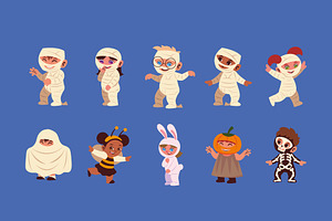 Halloween Kids Costume Set, a Templates & Theme by studiogstock