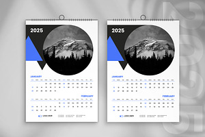 2025 wall calendar design template, a Stationery Template by Tanmoy Topu