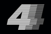 Number 4 speed motion lines logo, a Branding & Logo Template by Leksono (Thumbnail 1 of 2)