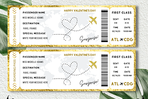 Boarding Pass for Valentine's Day