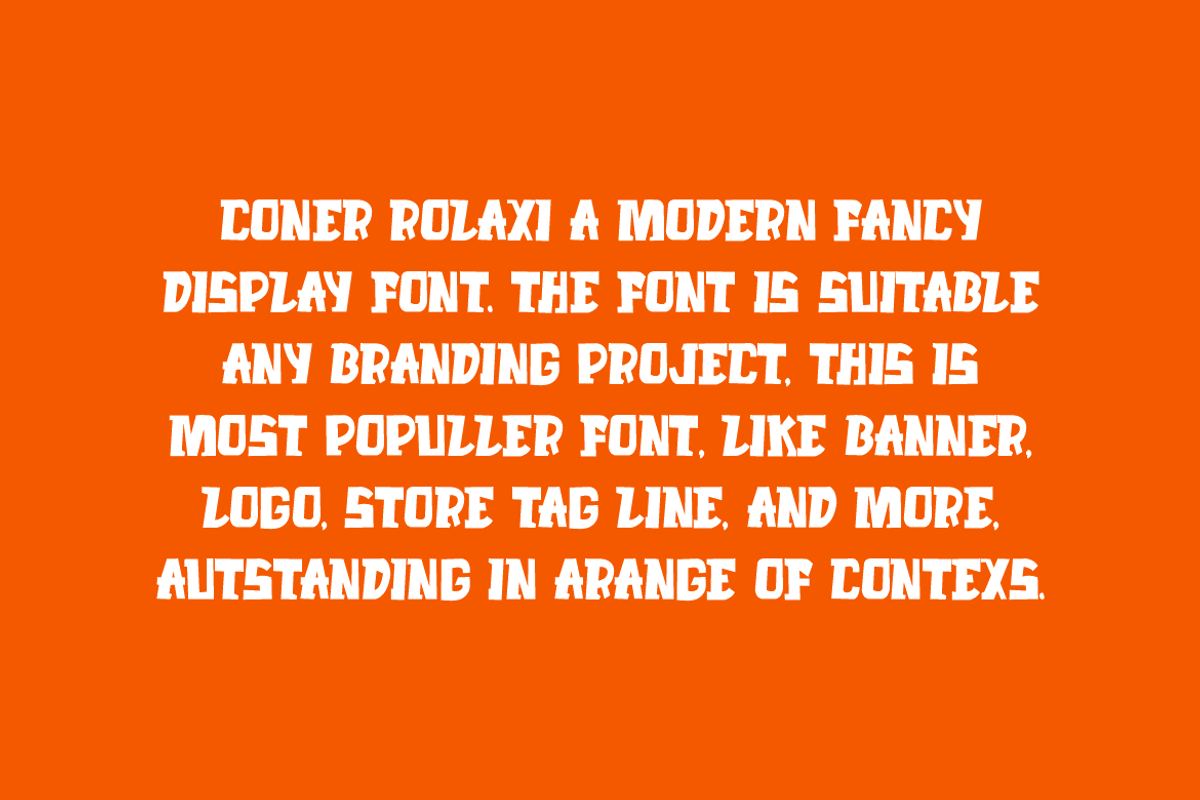 Coner Rolaxi - Fancy Font, a Serif Font by Iqsiart Studio (Photo 2 of 6)