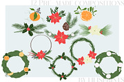 Winter floral clipart collection, an Illustration by lilisprints (Thumbnail 3 of 7)