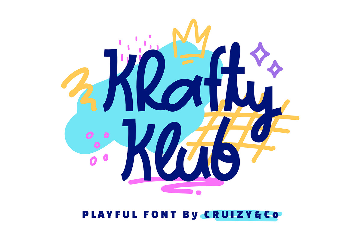 Krafty Klub, a Handwritten Font by Cruizy & Co (Photo 1 of 8)