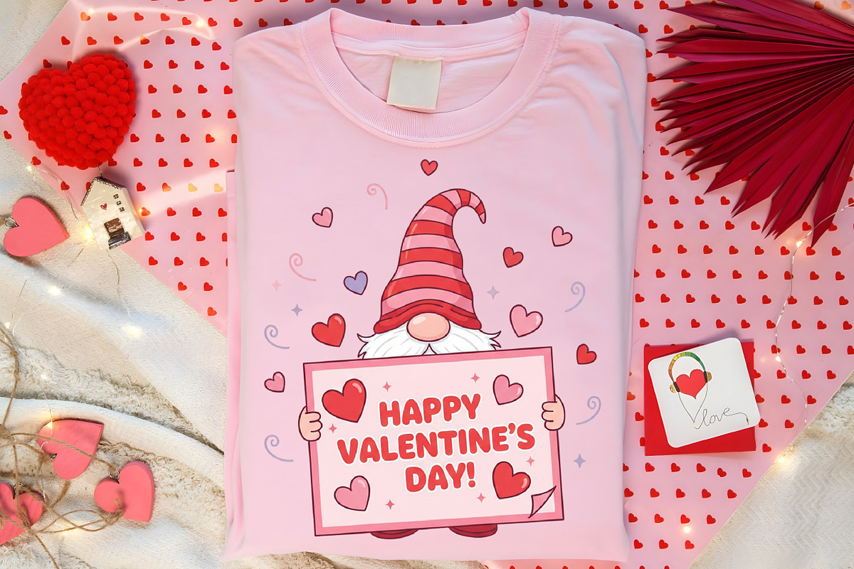 Gnome Valentine Png, Valentine's Day, an Illustration by Canvas Craft (Photo 6 of 7)