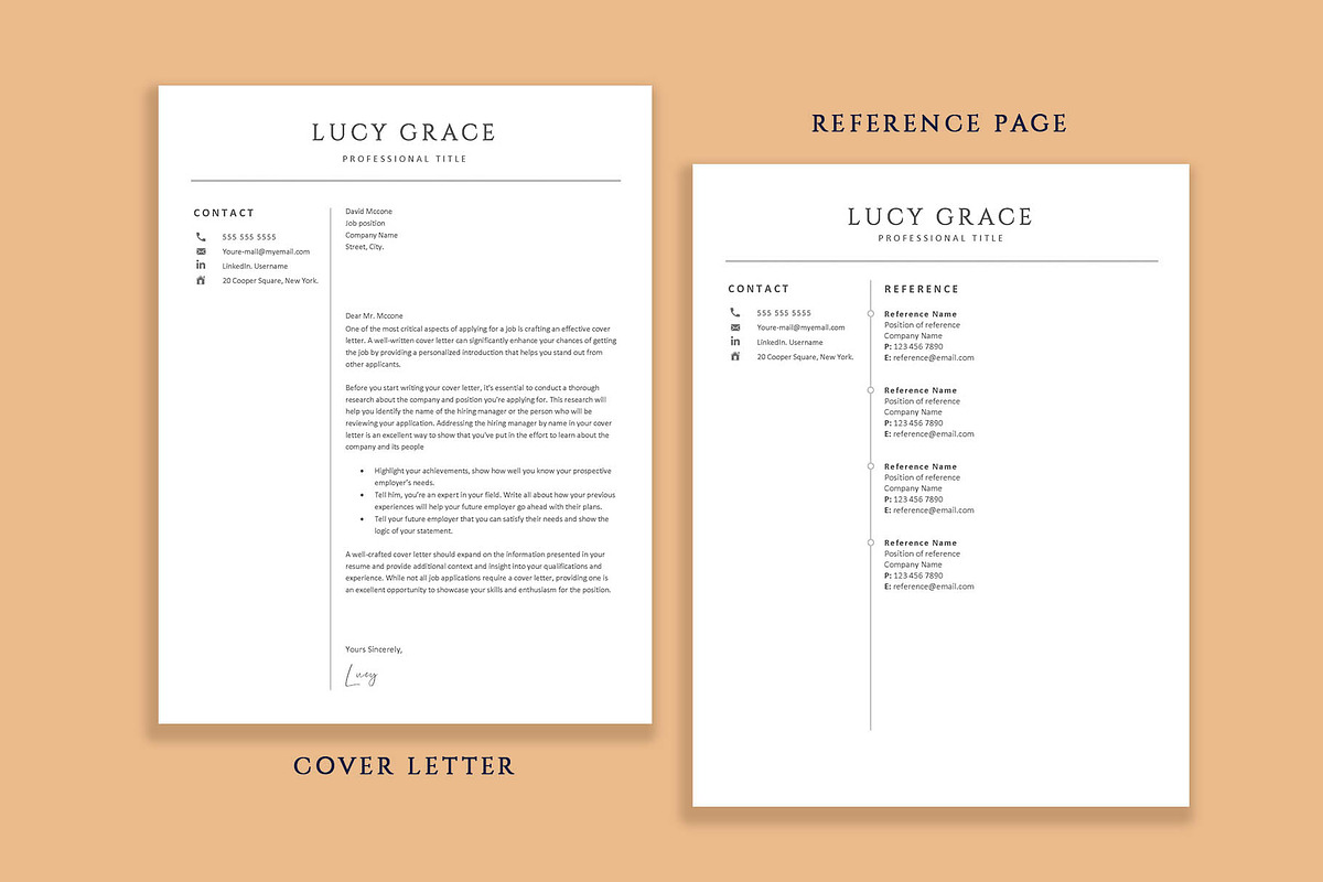 Modern Professional Resume Template, a Resume Template by VictoriousVita (Photo 5 of 8)