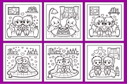 Hygge Love Coloring Pages for Adults, a Seasonal Illustration by Ink Gallery (Thumbnail 4 of 5)