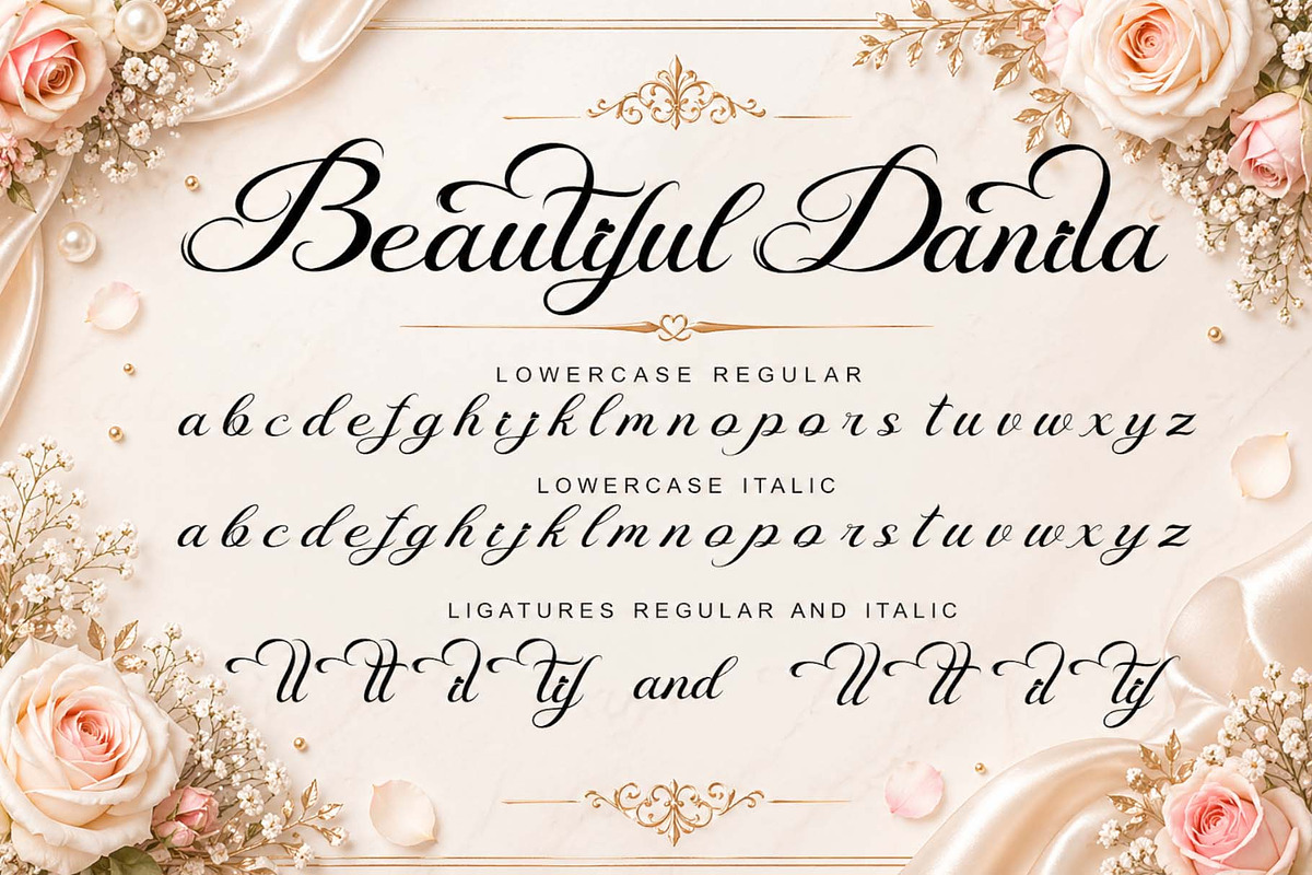 Beautiful Danila, a Handwritten Font by Yoga Letter (Photo 8 of 11)