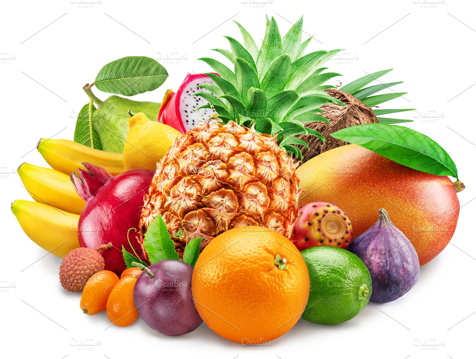 fresh exotic tropical fruits, a Food & Drink Photo by Volff