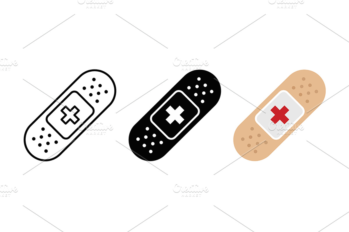 Medical Bandage Vector Icon Set, an Object Graphic by Artonix (Photo 2 of 3)