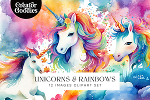 Unicorns and Rainbows Illustration