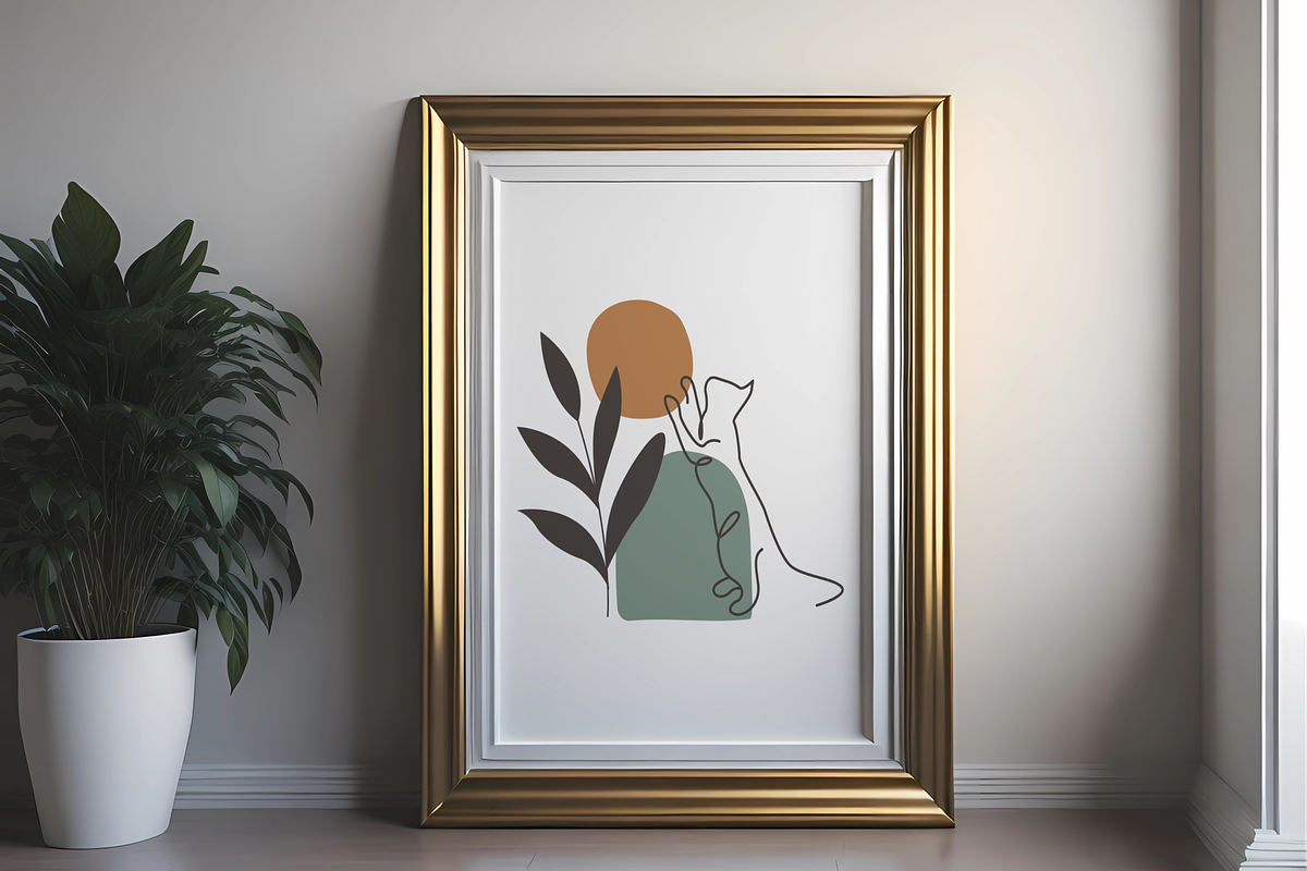 Modern Gold Frame Mockup, a Print Template by Ali's Designs (Photo 2 of 4)