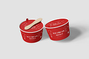 Ice Cream Cup Mockup For Branding, an Advertising Mockup by bimockup (Thumbnail 4 of 6)