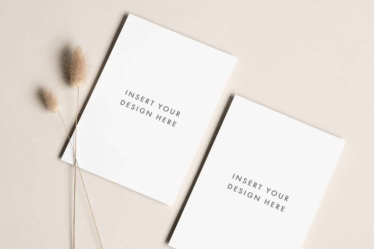 5x7 Paper Stationery Mockup, a Print Template by Moyo Studio (Photo 1 of 2)