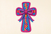 Faux Crochet Cross Easter Pink Png, an Illustration by DreamPrint404 (Thumbnail 1 of 7)
