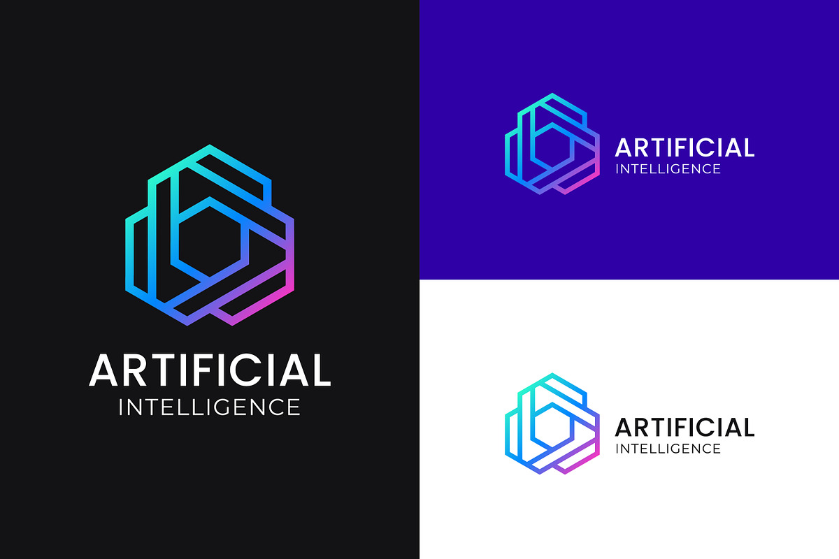 Artificial Intelligence Logo Linear, a Branding & Logo Template by Signatoro (Photo 1 of 4)