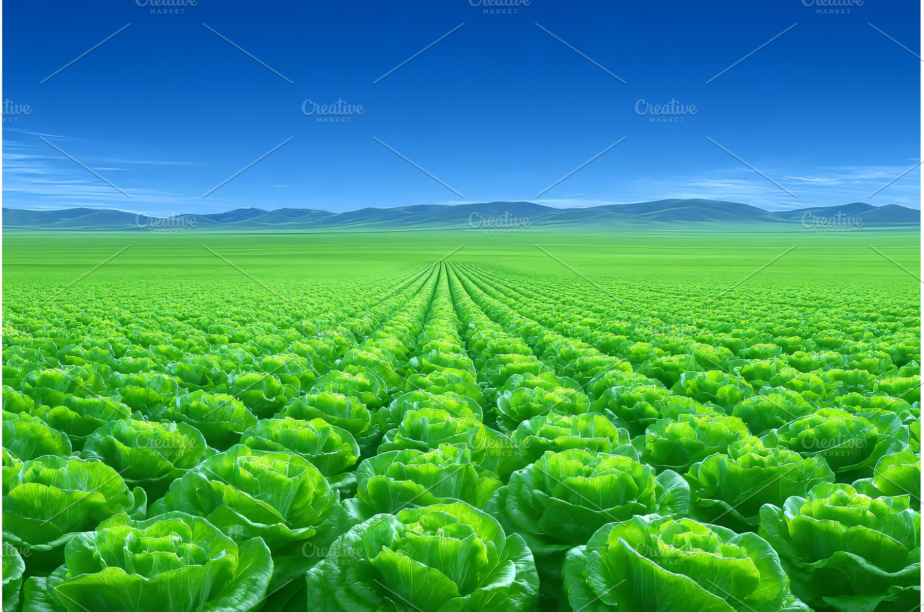 Organic lettuce grows abundantly in, a Nature Photo by ZinetroN