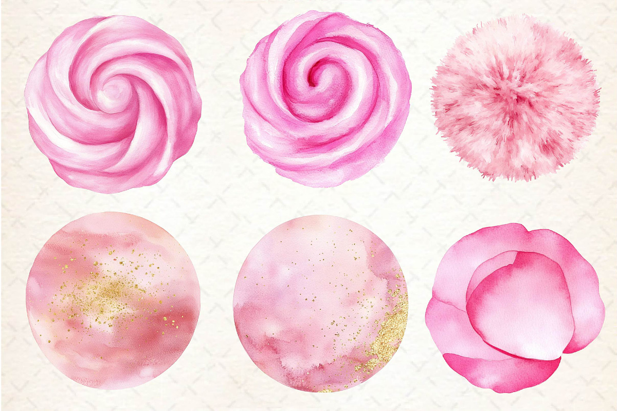 Soft Girly Round Shapes Clipart, an Illustration by Dream Creation (Photo 4 of 6)
