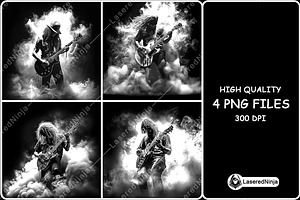 Rock Guitarist Stage Guitar Smoke, a Background Graphic by LaseredNinja