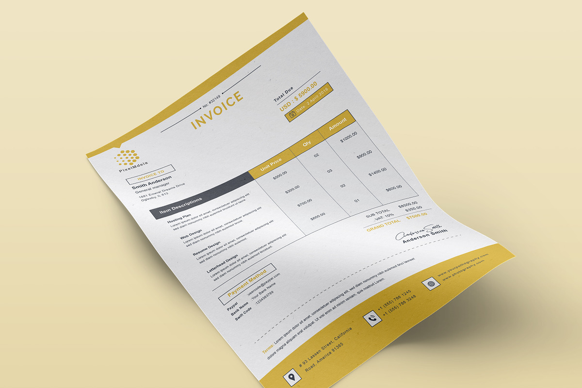 Invoice, a Stationery Template by TelaTemplates (Photo 10 of 10)