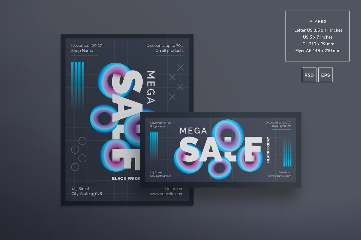Black Friday Flyer Template Bundle, a Flyer Template by Amber Graphics (Photo 10 of 19)