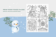 Advent Calendar Coloring Book, a Seasonal Illustration by ChristinaDesigns (Thumbnail 7 of 8)