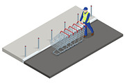 Isometric Store Worker with Cart Row, a Person Illustration by Golden Sikorka (Thumbnail 3 of 3)